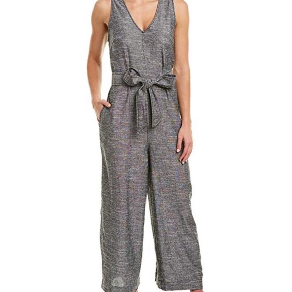 Max Studio Pants - Max Studio Linen Blend Sleeveless Jumpsuit